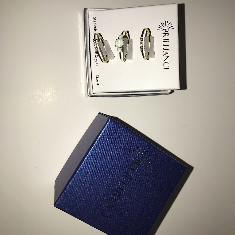 Brilliance genuine crystal stackable rings